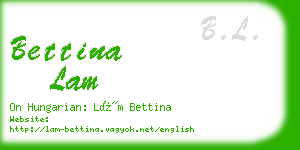 bettina lam business card